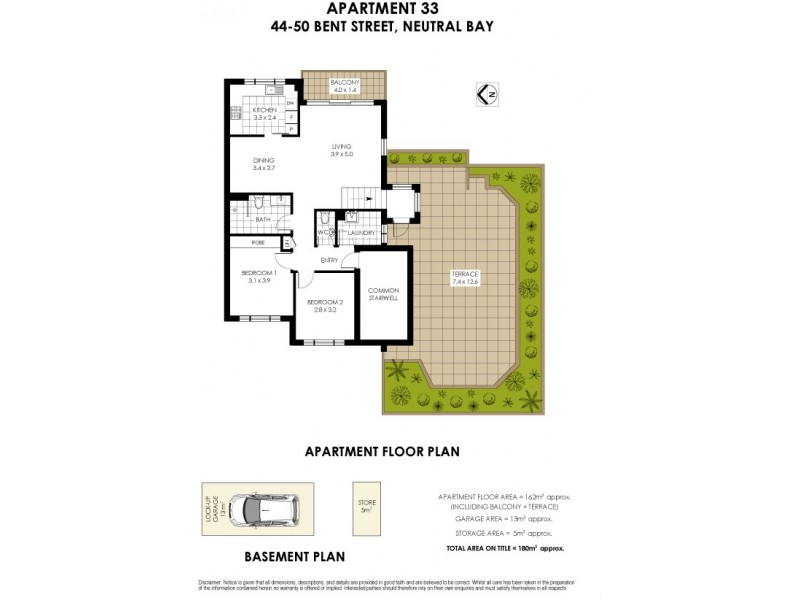 33/44-50 Bent Street (enter from Bent St or Winter Ave), Neutral Bay NSW 2089 Floorplan