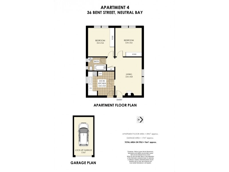 4/36 Bent Street, Neutral Bay NSW 2089 Floorplan