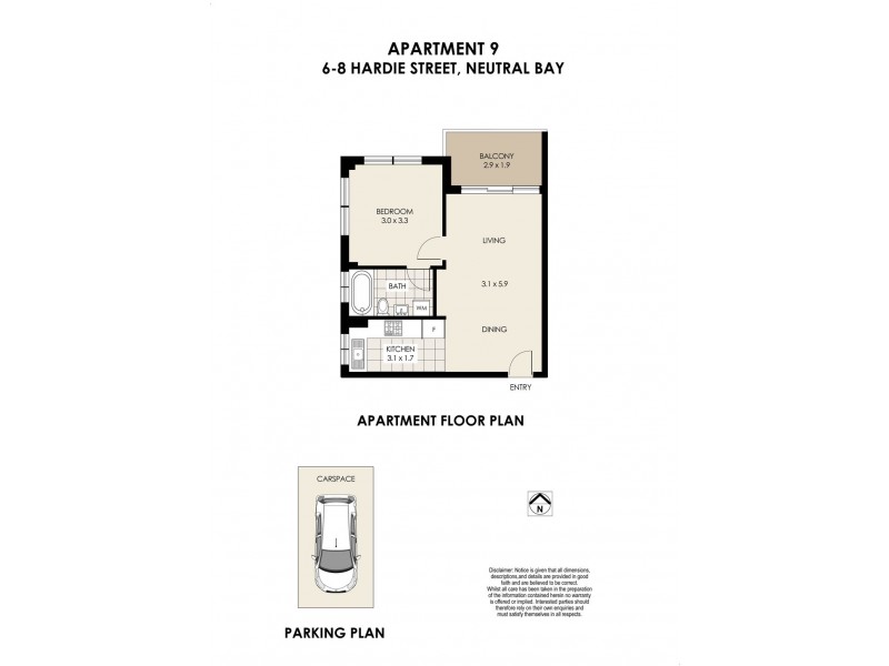 9/6-8 Hardie Street, Neutral Bay NSW 2089 Floorplan