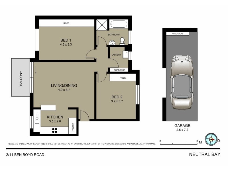 2/11-15 Ben Boyd Road (enter via Aubin St), Neutral Bay NSW 2089 Floorplan