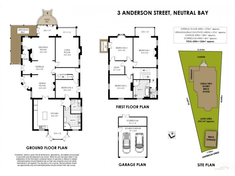 3 Anderson Street, Neutral Bay NSW 2089 Floorplan