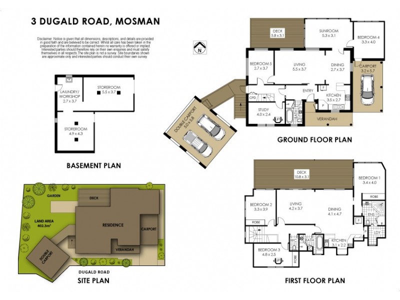3 Dugald Road, Mosman NSW 2088 Floorplan