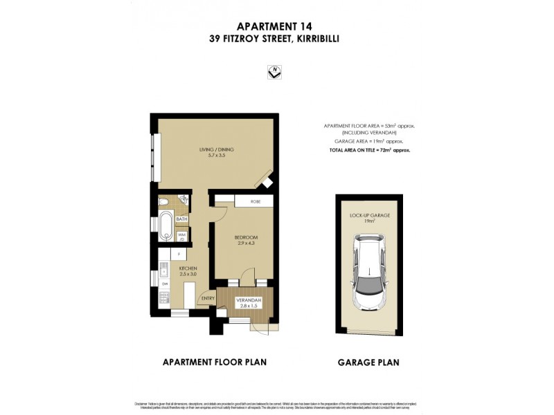 14/39 Fitzroy Street, Kirribilli NSW 2061 Floorplan