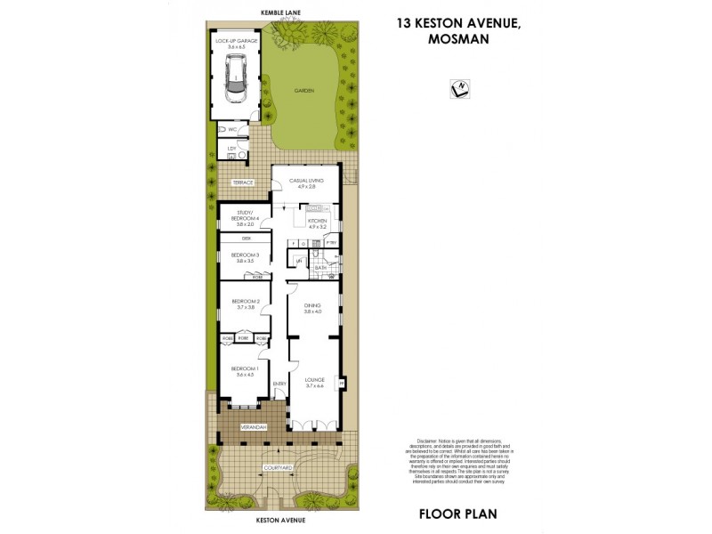 13 Keston Avenue, Mosman NSW 2088 Floorplan