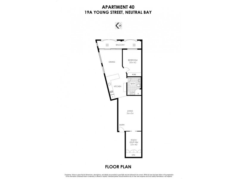 40/19a Young Street, Neutral Bay NSW 2089 Floorplan