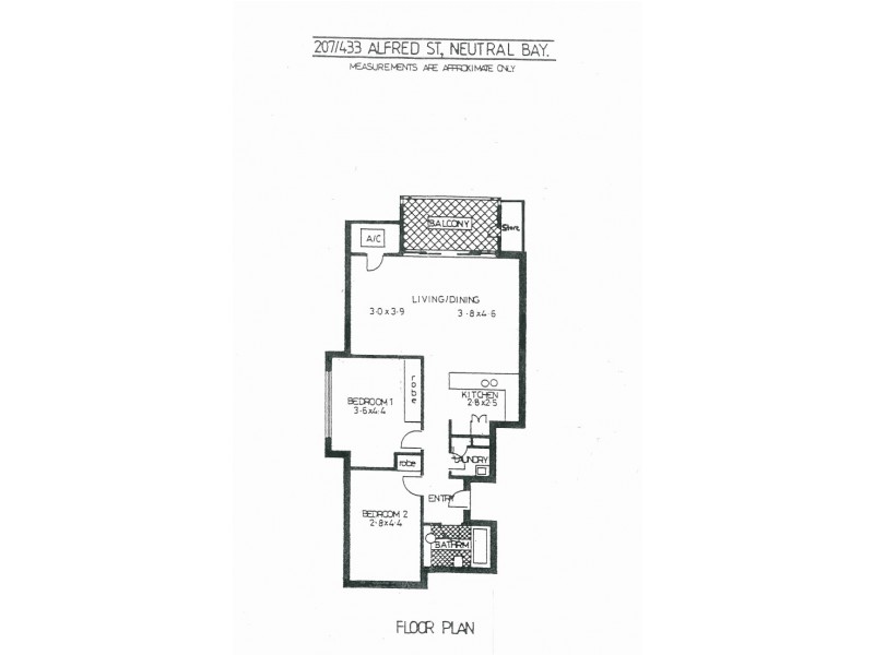207/433 Alfred Street, Neutral Bay NSW 2089 Floorplan