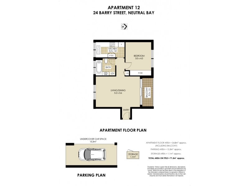 12/24 Barry Street, Neutral Bay NSW 2089 Floorplan