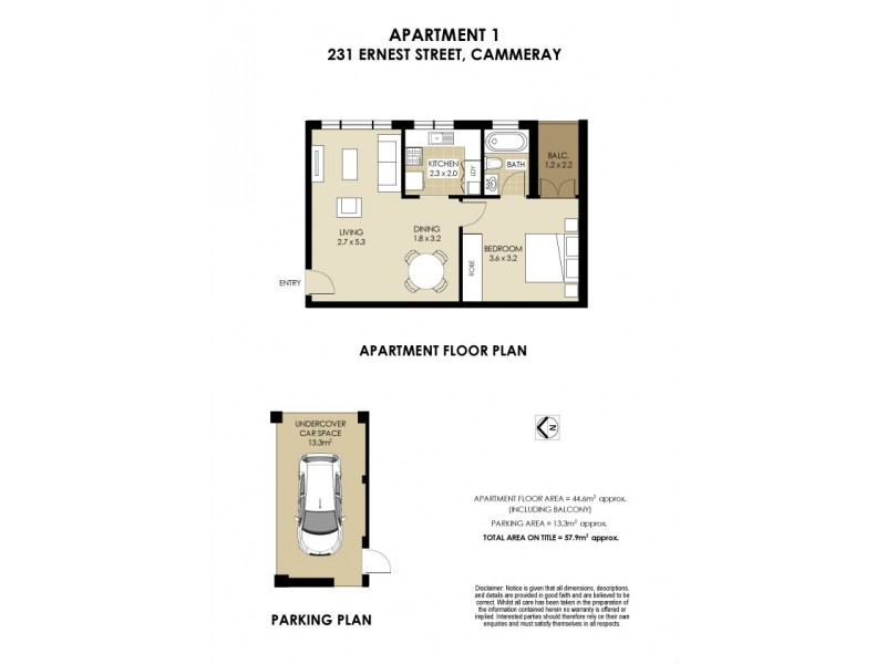 1/231 Ernest Street, Cammeray NSW 2062 Floorplan