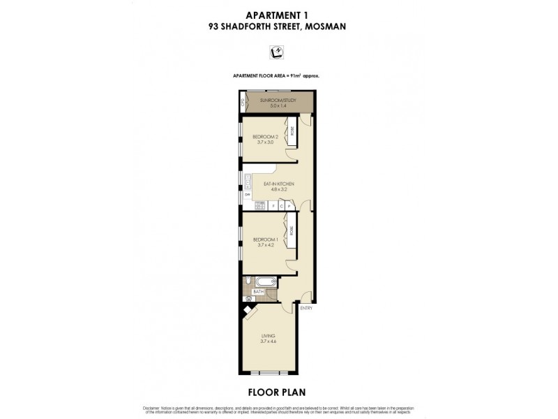 1/93 Shadforth Street, Mosman NSW 2088 Floorplan