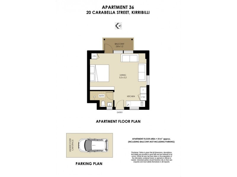 36/20 Carabella Street, Kirribilli NSW 2061 Floorplan