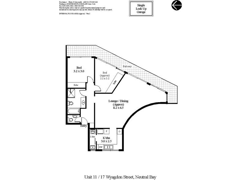 11/17 Wyagdon Street, Neutral Bay NSW 2089 Floorplan