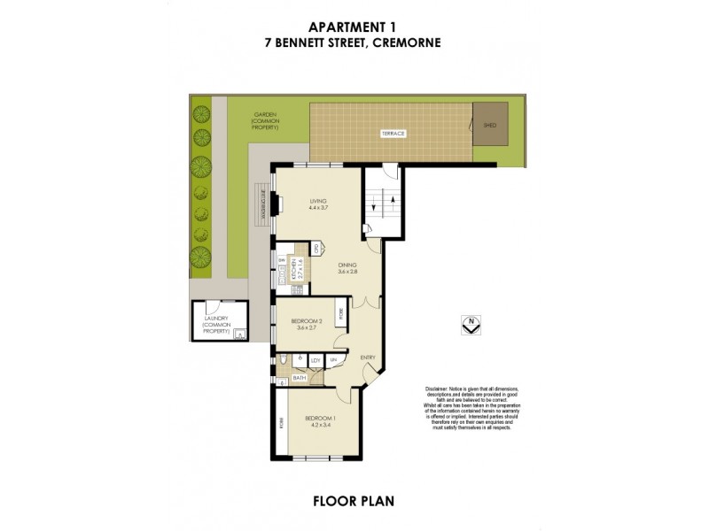 1/7 Bennett Street, Neutral Bay NSW 2089 Floorplan
