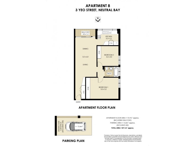 8/3 Yeo Street, Neutral Bay NSW 2089 Floorplan