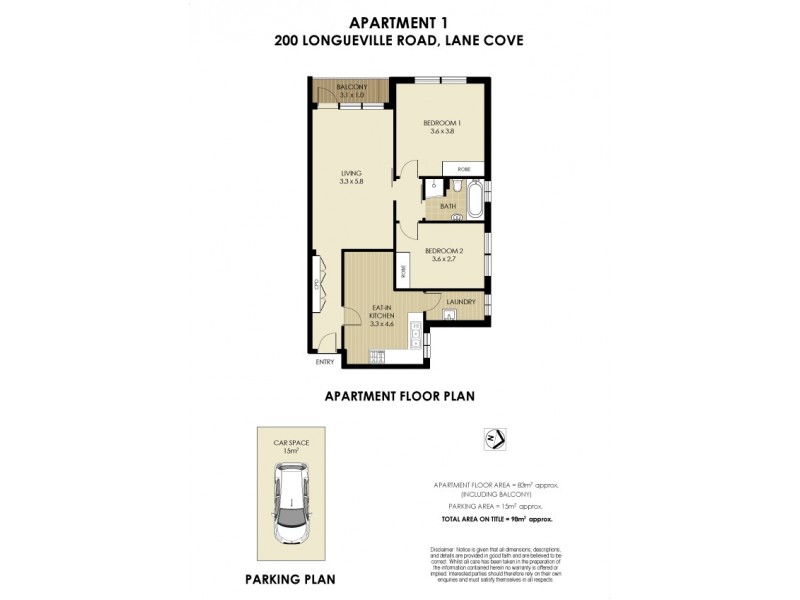 1/200 Longueville Road, Lane Cove NSW 2066 Floorplan