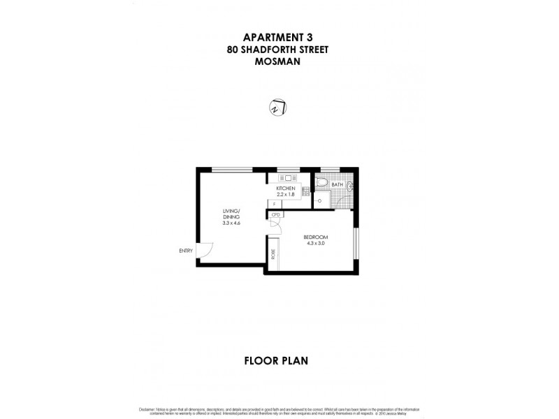 3/80 Shadforth Street, Mosman NSW 2088 Floorplan
