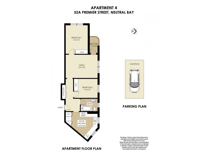 4/52A Premier Street, Neutral Bay NSW 2089 Floorplan