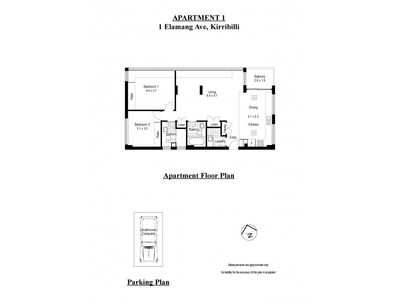 1/1 Elamang Avenue, Kirribilli NSW 2061 Floorplan