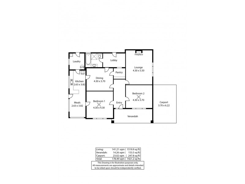 12 Ash Grove, Lucindale SA 5272 Floorplan
