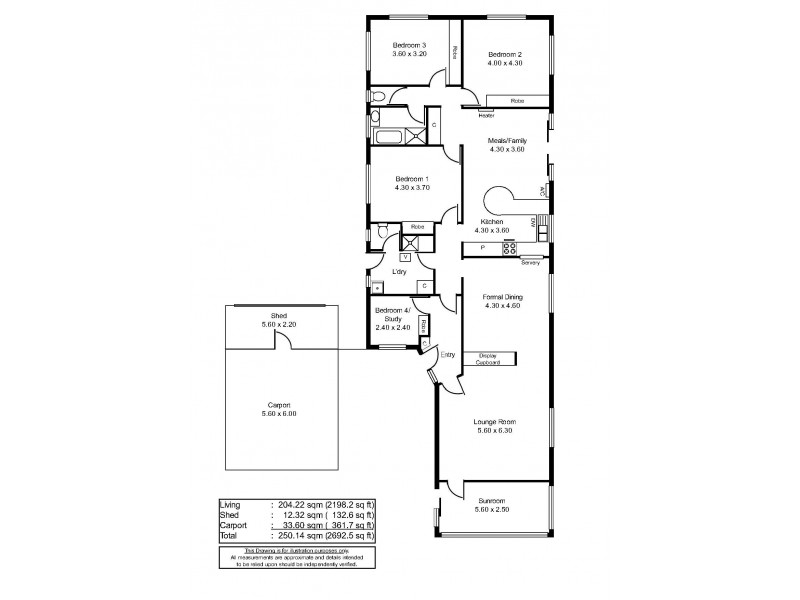 12 Union Crescent, Naracoorte SA 5271 Floorplan