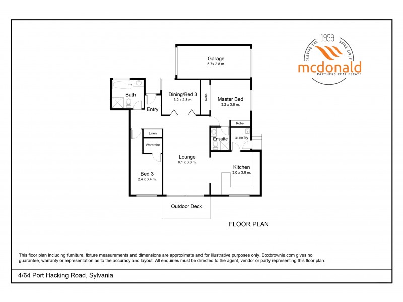 4/64 Port Hacking Road, Sylvania NSW 2224 Floorplan