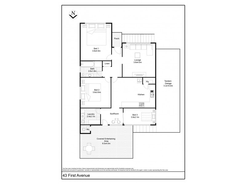 43 First Avenue, Gymea Bay NSW 2227 Floorplan