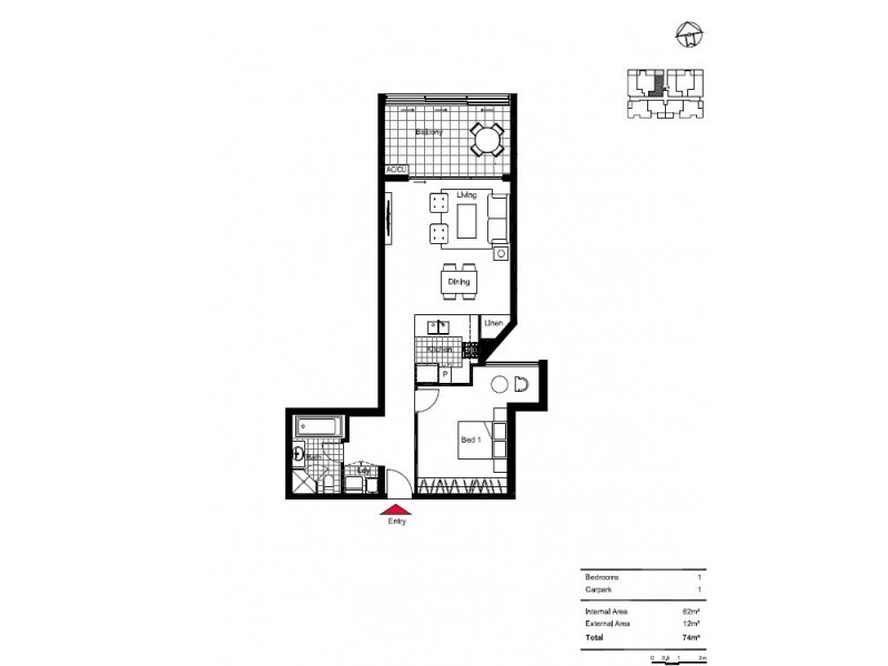 203/16 Warburton Street, Gymea NSW 2227 Floorplan