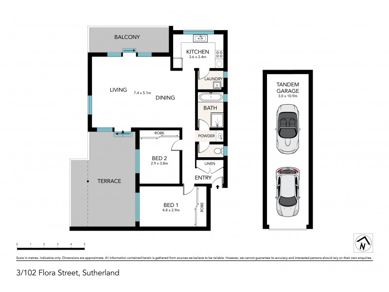 3/102-106 Flora Street, Sutherland NSW 2232 Floorplan