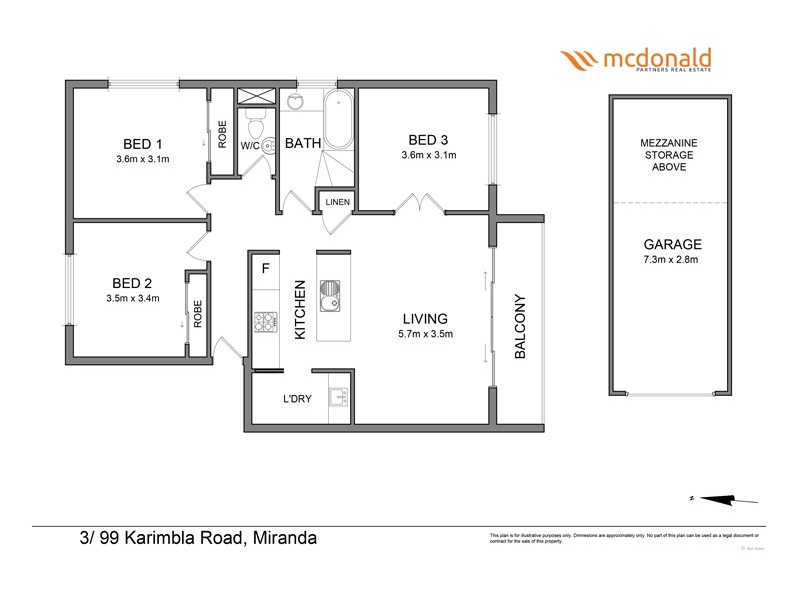 3/99 Karimbla Road, Miranda NSW 2228 Floorplan