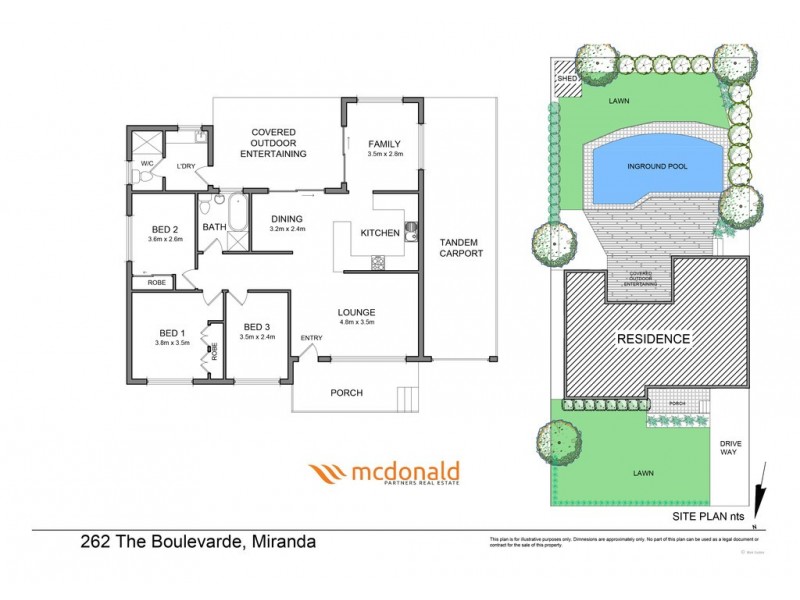 262 The Boulevarde, Miranda NSW 2228 Floorplan