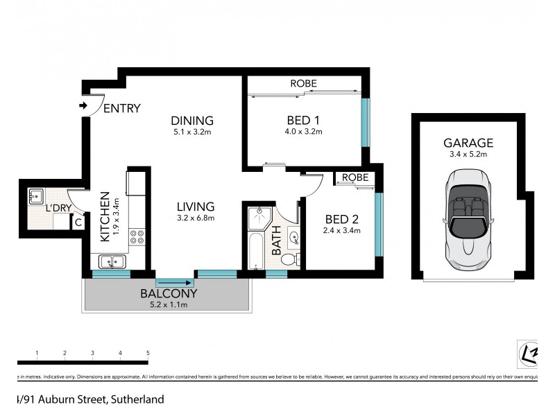 14/91-93 Auburn Street, Sutherland NSW 2232 Floorplan