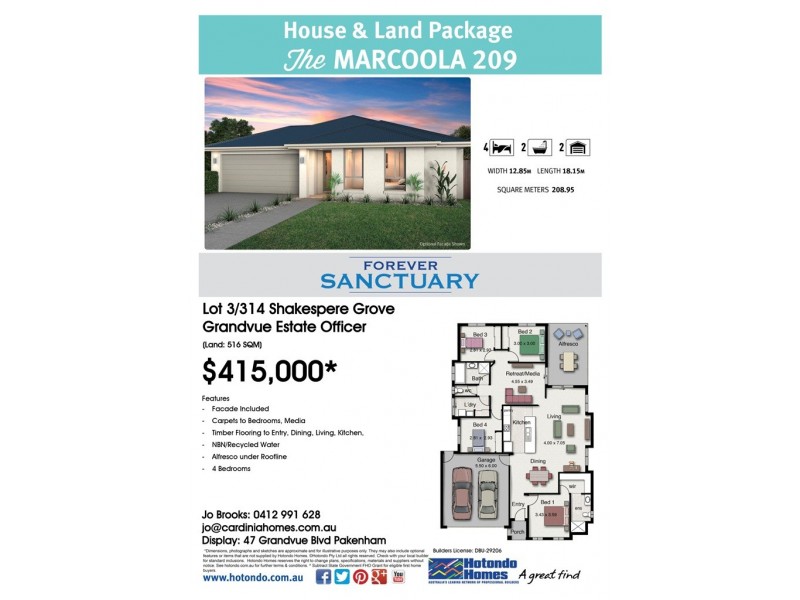 3 (Lot 314) Shakespeare Grove, Officer VIC 3809