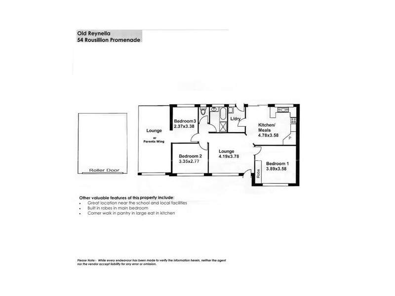Old Reynella SA 5161 Floorplan
