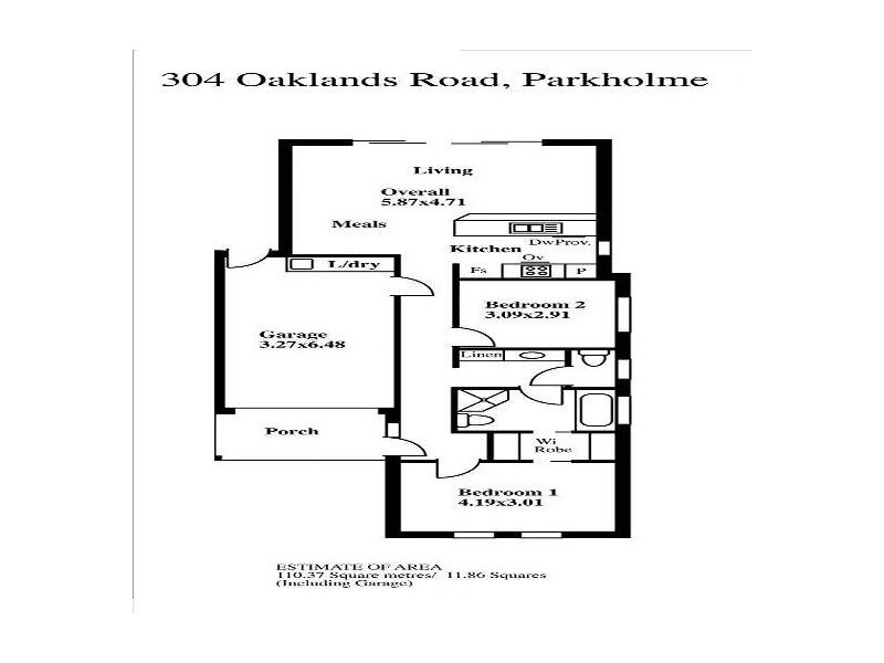 304B Oaklands Road, Park Holme SA 5043 Floorplan