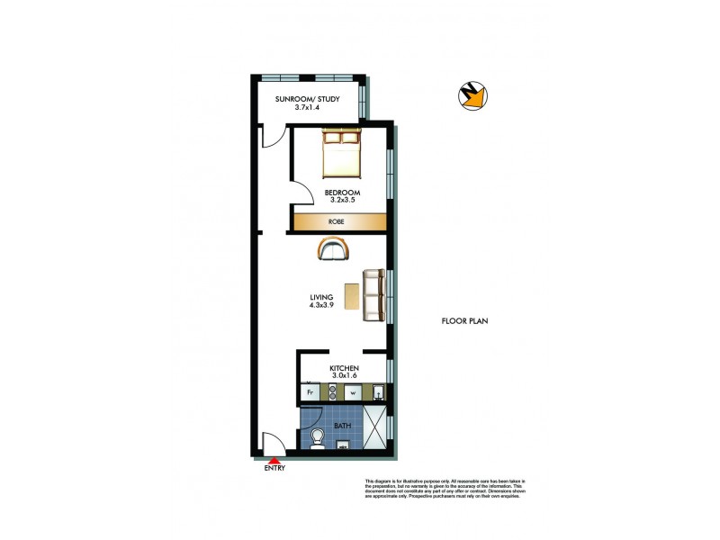 16/89 Roscoe Street, Bondi Beach NSW 2026 Floorplan