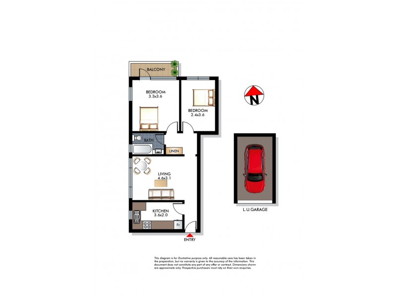 8/24 Chaleyer Street, Rose Bay NSW 2029 Floorplan