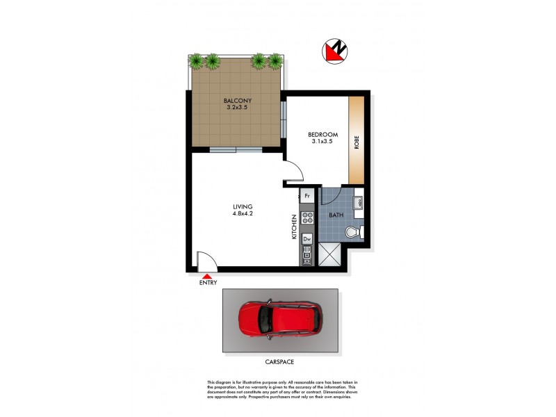 16/1a Edward Street, Bondi Beach NSW 2026 Floorplan