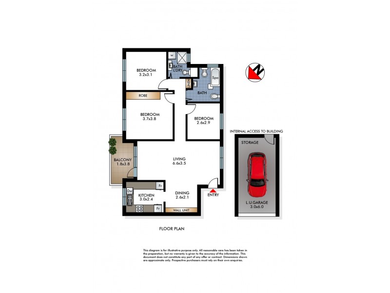 2/54 Sir Thomas Mitchell Road, Bondi Beach NSW 2026 Floorplan