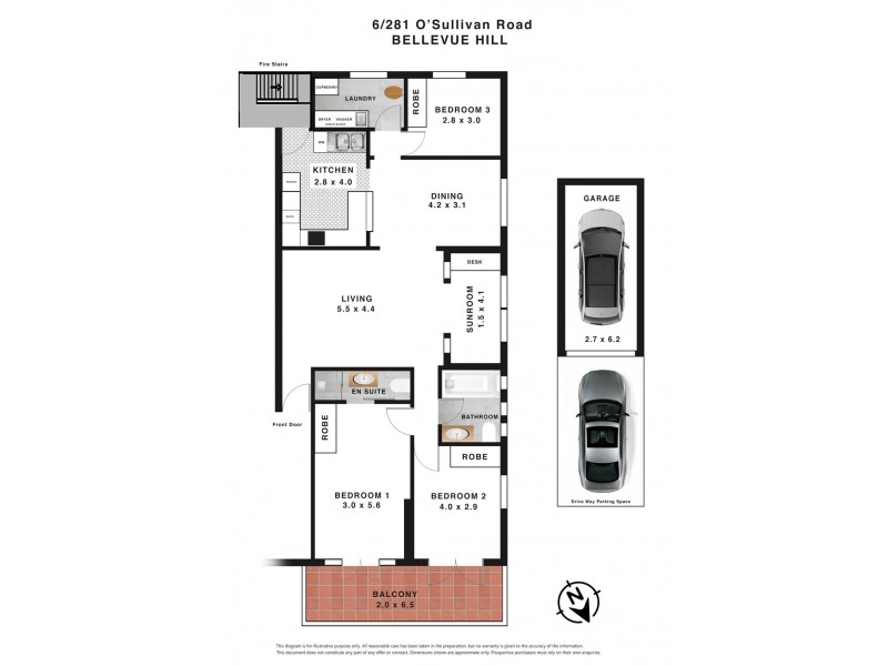 6/281 O’Sullivan Road, Bellevue Hill NSW 2023 Floorplan