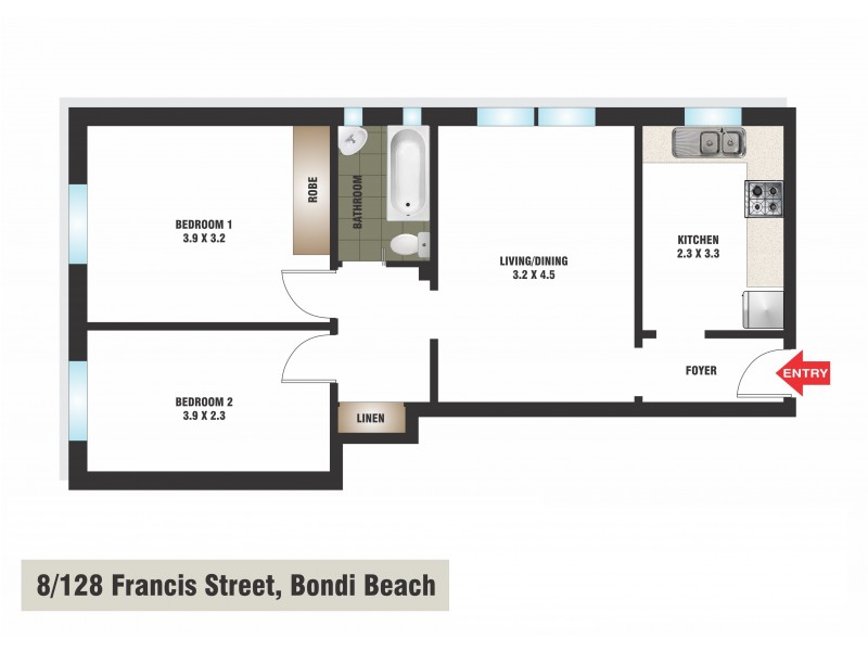 8/128 Francis Street, Bondi Beach NSW 2026 Floorplan