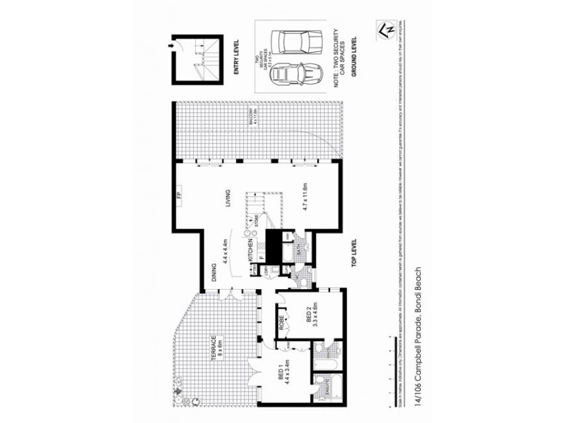 14/106 Campbell Parade, Bondi Beach NSW 2026 Floorplan