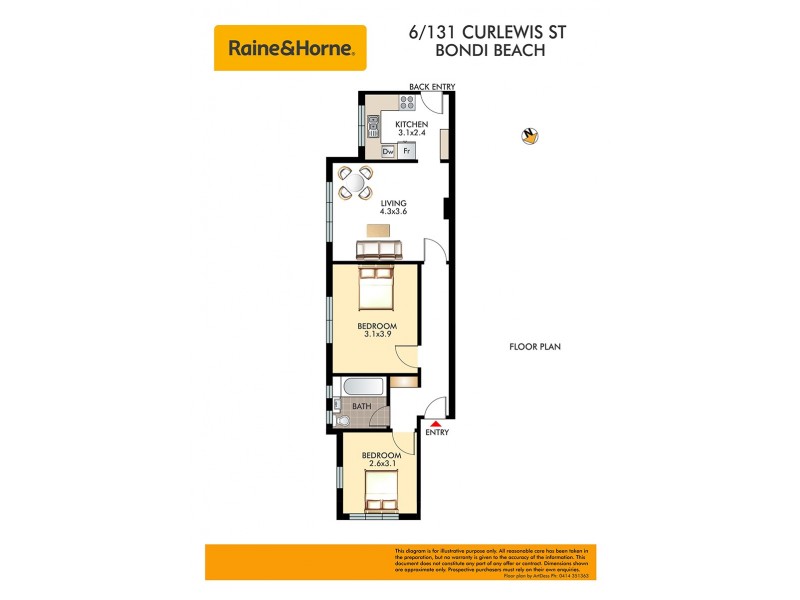 6/131 Curlewis Street, Bondi Beach NSW 2026 Floorplan