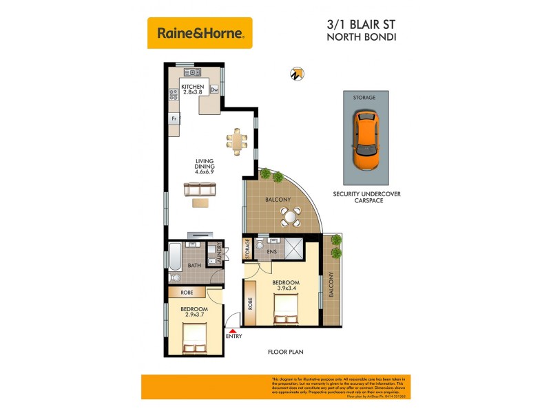 3/1 Blair Street, Bondi Beach NSW 2026 Floorplan