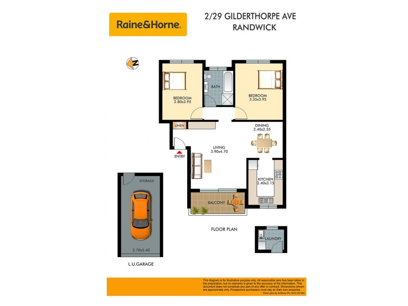 2/29 Gilderthorpe Avenue, Randwick NSW 2031 Floorplan