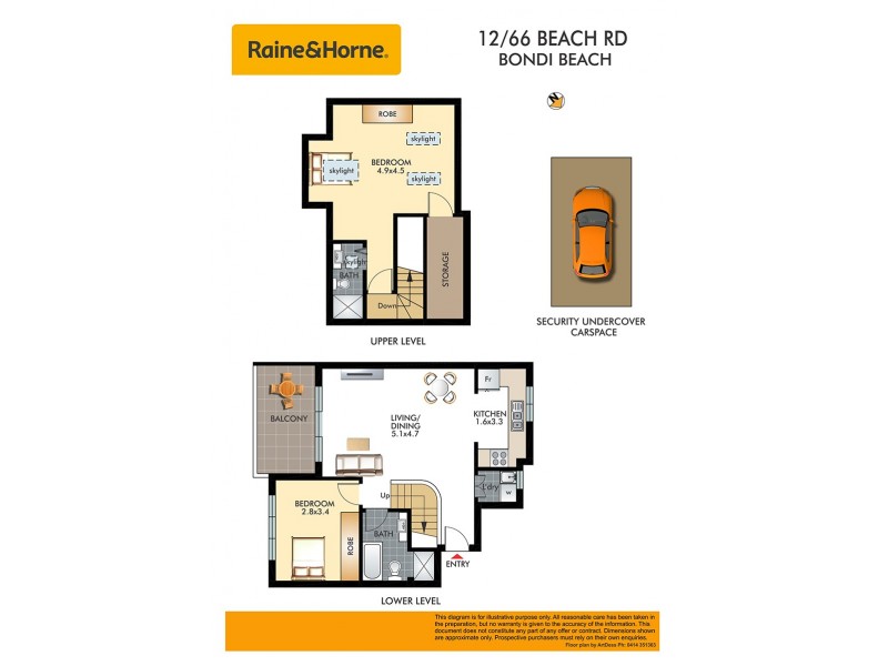 12/66 Beach Road, Bondi Beach NSW 2026 Floorplan