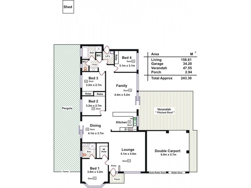 3 Marlborough Cl, Hillbank SA 5112 Floorplan