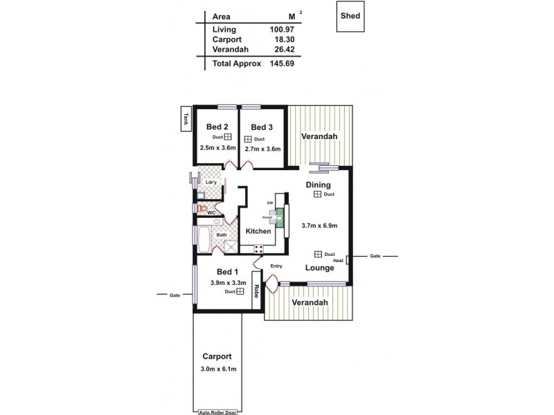 9 Scarborough Ct, Wynn Vale SA 5127 Floorplan
