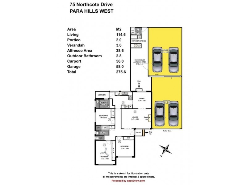 75 Northcote Drive, Para Hills West SA 5096 Floorplan
