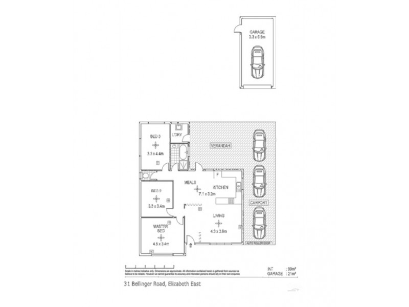 31 Bellinger Road, Elizabeth East SA 5112 Floorplan