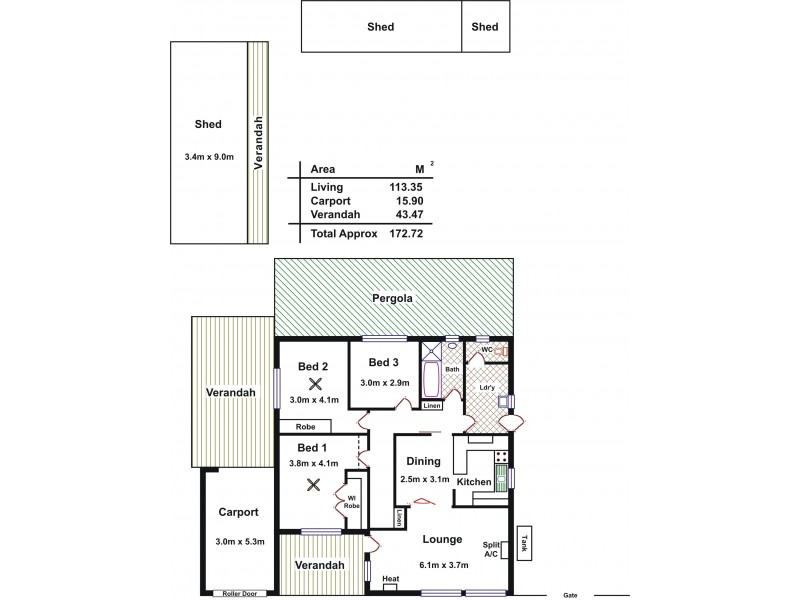 22 Vincent Road, Smithfield Plains SA 5114 Floorplan