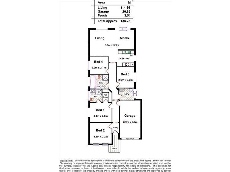 36 St Germain Avenue, Andrews Farm SA 5114 Floorplan